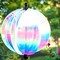 In the Breeze 2634 — 11-inch Striped Iridescent Gazing Ball Spinner